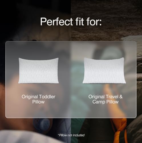 Image of Coop Home Goods Cool Side Travel and Camping Pillowcase, Cooling Travel Pillow Case for Hot Sleepers, Two-Sided Pillow Covers, Cozy Side & Cool Side, Ultra Soft Lulltra Cool Technology