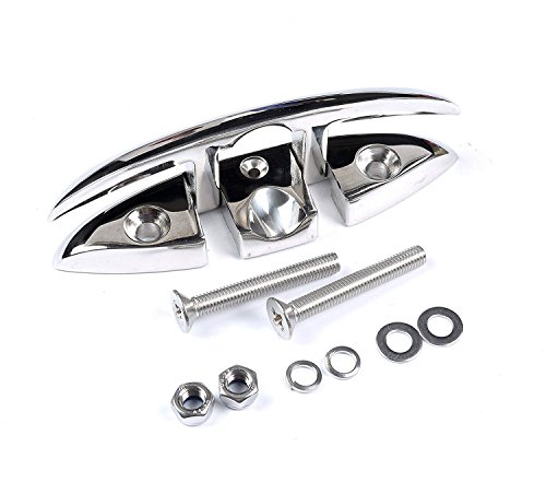 Mxeol Folding Boat Cleats Flip Up Cleat 6 Inch Stainless Steel With Fasteners #TOP17