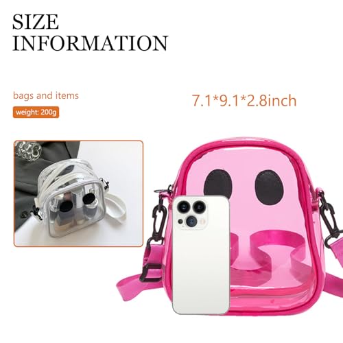 Halloween Pumpkin Clear Crossbody Purse, Transparent Novelty Ghost Purse Cute Spooky Season Shoulder Bag for Women4