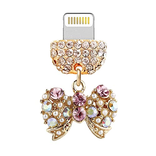 Breloque en cristal pour port iPhone 12/11/XS MAX zinc rose CP397