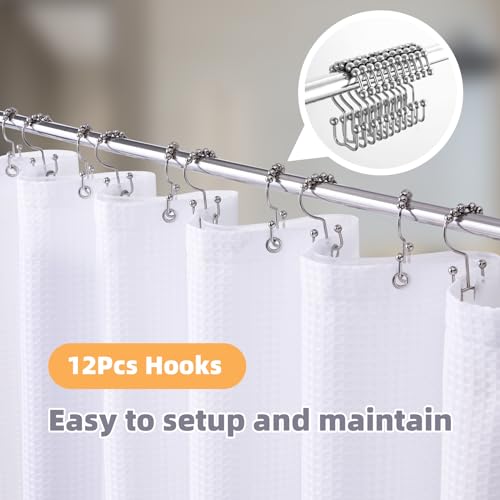Rideau de douche imperméable LaCyan pour préserver une salle de bain sèche - 6