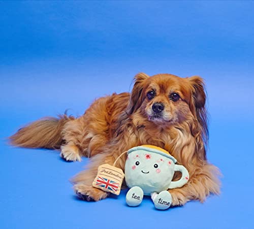 Pet London English Teacup Nosework Plush Dog Toy with Rope Legs and crinkle sound-UK British design for Dogs - Image 2