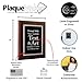 Award Plaque, Wooden Frame with Gold Border, Red, Black Or Blue Background wiht Gold Engraving. Customizable Text and Artwork (Black with Silver, 7 x 9