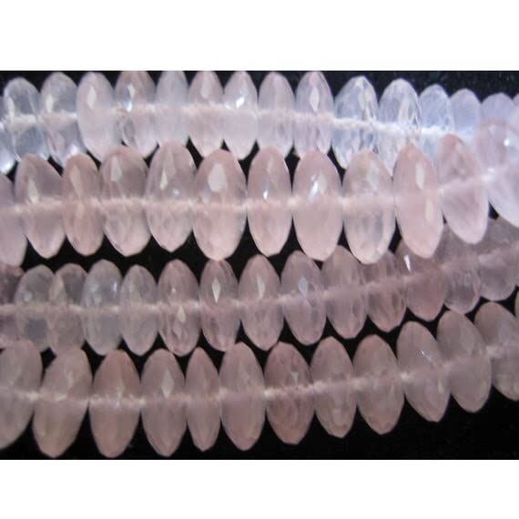 Quartz rose rondelles facettées pour créer vos bracelets de lithothérapie