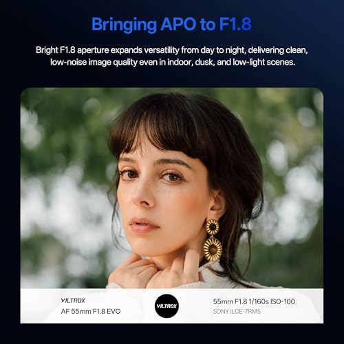 Image of VILTROX AF 55mm F1.8 EVO APO FE Lens for Sony E-Mount, 55mm f /1.8 Large Aperture STM Autofocus Full Frame Prime Lens for Sony a7IV a7CII a7RV a7S III ZV-E10 II ZV-E10 a6700 a6400 a7iii a9 ZVE1 A1