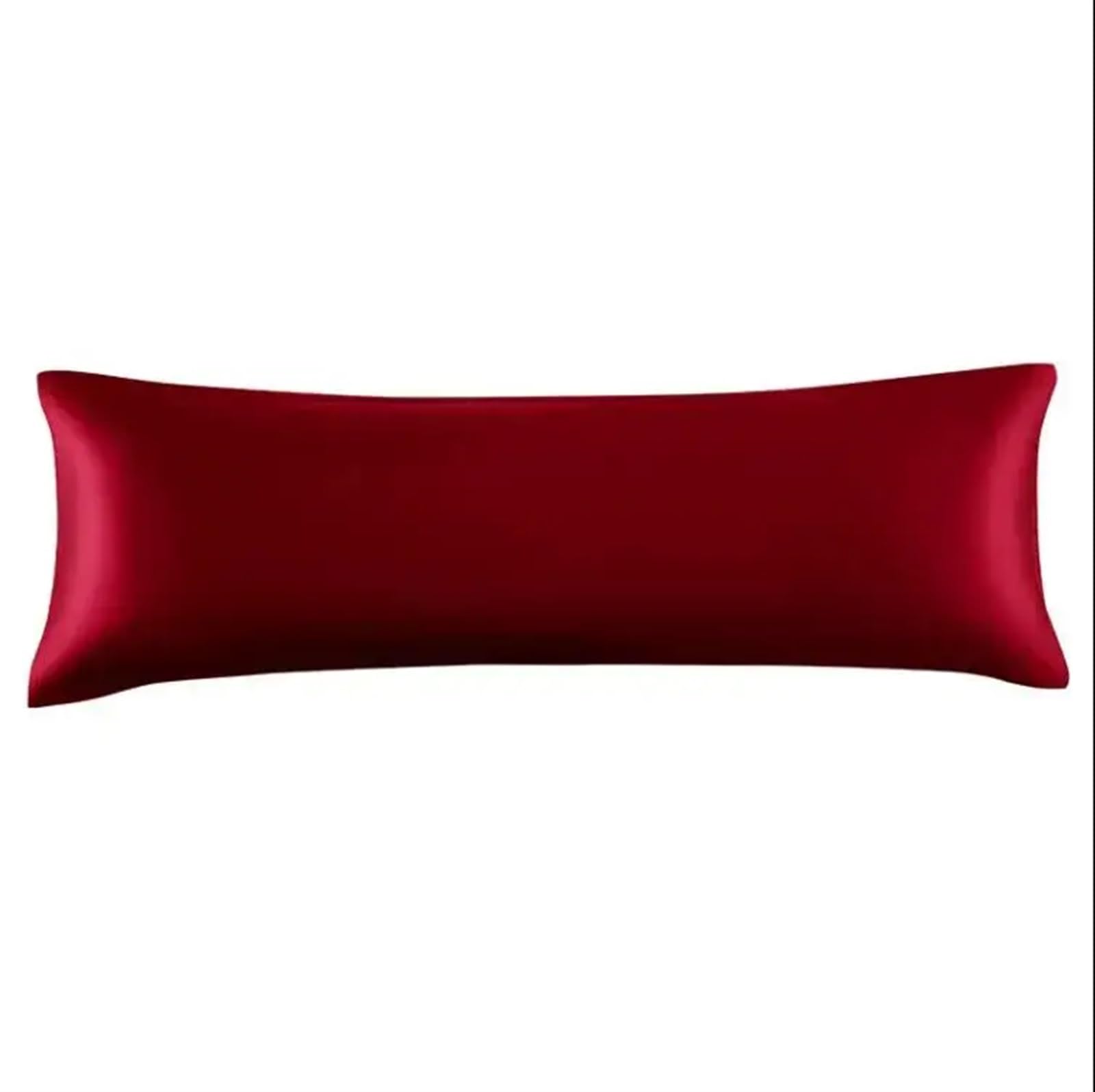 Funda de almohada de seda de lujo de 22 mm, funda de almohada de seda larga hipoalergénica y suave, 48 x 180 cm, color enterrado, perfecta para la salud de la piel y el cabello, duerme mejor esta