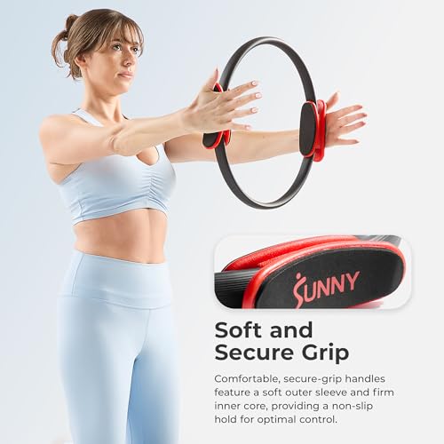 Sunny Health & Fitness 15” Pilates Ring, Resistance Circle for Toning - image 3