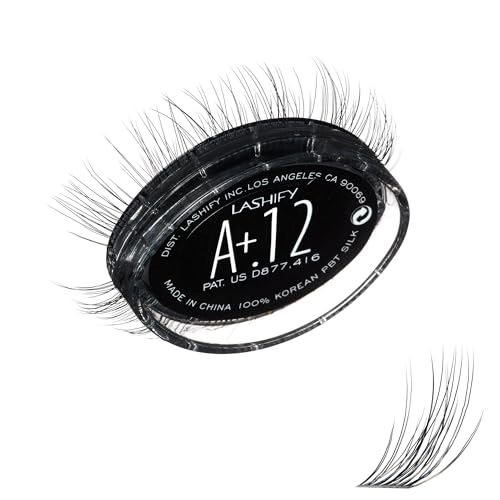Lashify Amplify Plus+ 12mm Eyelash Extensions Refill in Black, Easy DIY False Lashes for the Most Delicate, Natural and Long Lasting Look