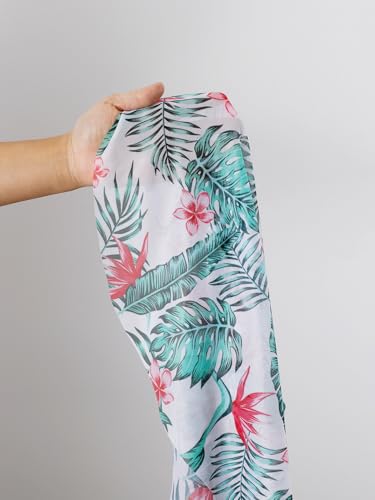 Image of Girl's 3 Piece Bikini Set Tropical Print Bathing Suit High Waist Swimwear with Skirts Cover Ups Green 160
