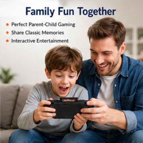Image of TMG Handheld Game Light 3000- 8 Bit Video Game Console for Kids Boys with Free 2 Games Cassette,Christmas and Birthday Gifts. (Black)