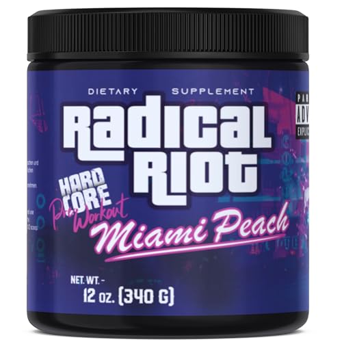 American Supps PREMIUM Booster Pré-Entraînement [340 g] – Pêche de Miami – 300 mg de caféine + Bêta-alanine + Malate de L-citrulline