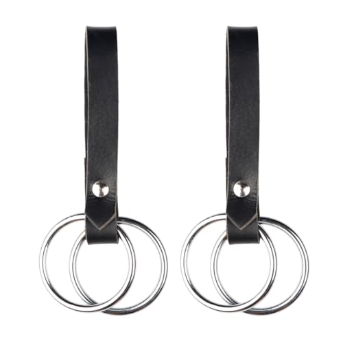 Set of 2 Leather Skirt Chaser Dress Hike Medieval Renaissance Fair Costume Hook Belt Ring