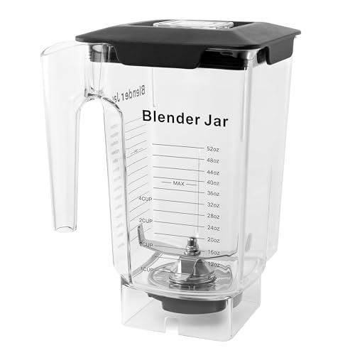 Twisvo 90oz Replacement Jar Compatible with Blendtec Blenders, Upgraded Dual-Blades