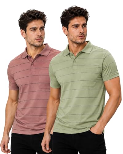 Image of INKKR Striped Polo Neck T-Shirt Dora Combo