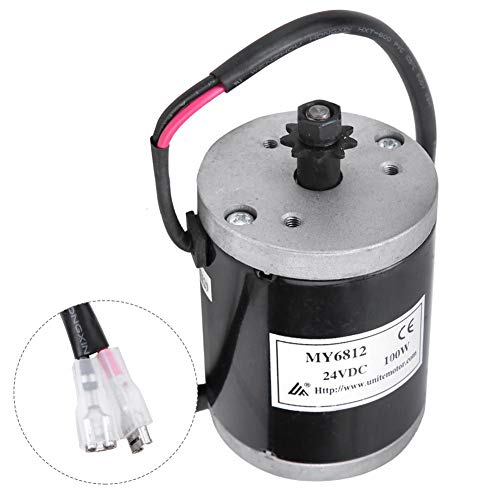 Electric Motor Brushed Motor, My6812 24V 100W High Speed Small Brush Motor With Belt Pulley Electric Scooter E Bike Accessory #TOP5