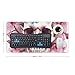 Human Skull Pink Flowers Desk Mat Non-Slip Laptop Writing Pad Large Keyboard Mousepad with Rubber Base 23.6