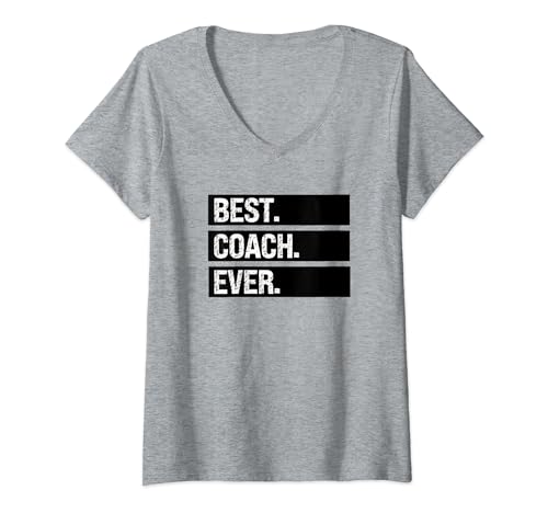 El mejor entrenador de todos los tiempos Broma divertida Entrenador sarcástico Humor Camiseta Cuello V