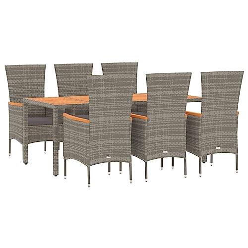 VidaXL Gartenmöbel Set 6-teilig Aus Akazienholz - Modulares Lounge Set Mit Kissen