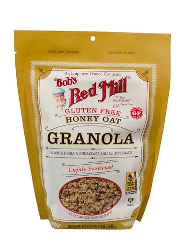 Bob's Red Mill Gluten Free Honey Oat Granola, 12oz (4 Pack)