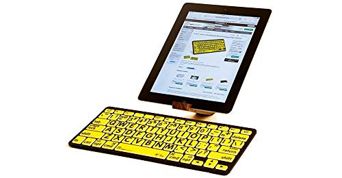 Logickeyboard Xl Print - Black On Yellow Bluetooth Mini Keyboard Compatible With Apple Ipad, Iphone, Ipod - Part Number Lkbu-Lpby-Bton-Us #TOP3