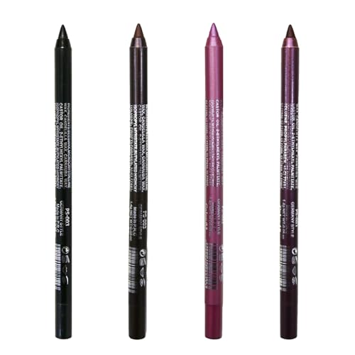 Lápiz de delineador de ojos 4pcs 4 Color Pearl a prueba de manchas lápiz de ojos de maquillaje de maquillaje a prueba de agua de manchas..