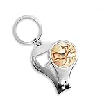 BeatChong Novembre Décembre Sagittaire Constellation Métal Porte-clés anneau multi-fonction Bottle Nail Clippers Ouvre Car Keychain Meilleur cadeau charme