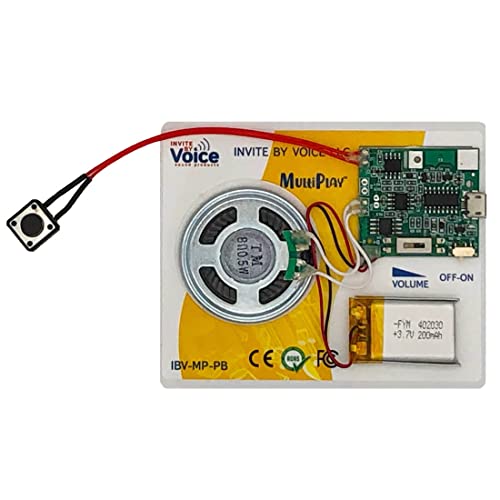 EZSound Multiplay Push Button Recordable Sound Chip Plays Multiple