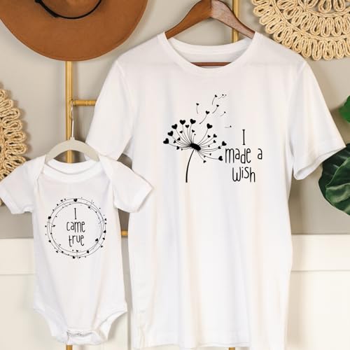 I Made A Wish I Came True Matching Tees for Moms and Daughters – Heartfelt Mama Mini Shirts for Mother’s Day, New Mom Gifts, and Family Bonding - Image 3