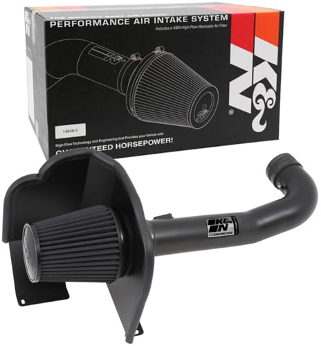 Image of K&N Cold Air Intake System: Dry-Flow Air Filter, Increase Performance & Towing: Compatible with 2014-2020 Chevy /GMC /Cadillac Silverado 1500, Suburban, Tahoe, Sierra 1500, Yukon, Escalade, 71-3082