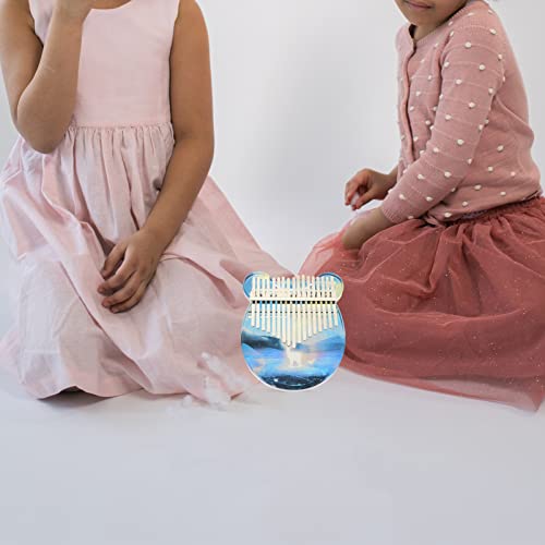 Vaguelly 1 Conjunto Kalimba Piano de Polegar 17 Keys Cristalm Cleal Kalimba Acrílico Mbira Piano de