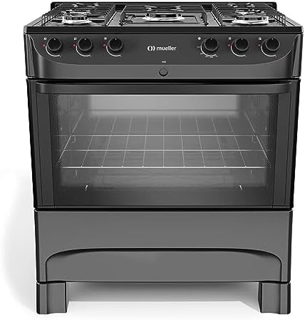 Fogão Mueller 5 Bocas Preto Fosco MFI5BC - Bivolt