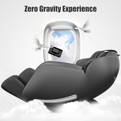 Real Relax 2025 Massage Chair Full Body, Zero Gravity SL-Track Shiatsu Massage Recliner with Heat, APP Control, Child Lock, Body Scan Bluetooth Foot Roller, Favor 06, All Black - Image 6