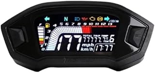 VOIV Motorcycle Odometer Motorcycle Speedometer LCD Digital Odometer Motorcycle Meter Motorbike Moto Dashboard MAX 299KM/H 7 Colors