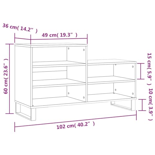 Meuble chaussures gain de place blanc 5 compartiments commode bois - 3