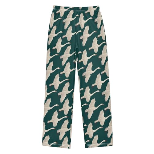 Flying Goose Boys Long Pants Soft Trousers Elastic Waist Kids Lounge Bottoms with Pockets S-XL