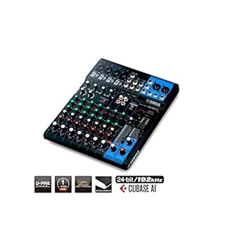 Yamaha MG10XU 10-Channel Analog Mixer, with 4 Microphone Preamps, 3 Dedicated Stereo Line Channels, 1 Aux Send, EQ, 1-knob Compressors, and Digital Effects