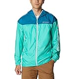 Contenido: 1x Columbia Flash Challenger Novelty Chaqueta Cortavientos para hombre , Color: Electric Turquoise, Deep Marine, Talla: L, Art. No.: 1988715