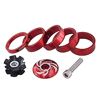 Juego De 7 Arandelas Espaciadoras Para Bicicleta - Compatible Con Pinarello Most F8, F10, F12, Plástico Y Aleación De Aluminio, Color Negro