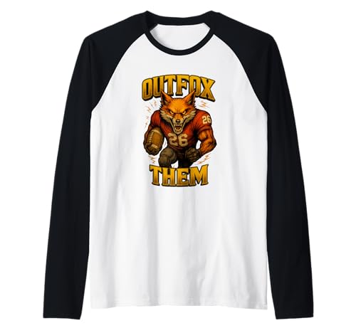 Cool Outfox Them Number 23 Game Day - Ventilador de ropa deportiva Camiseta Manga Raglan