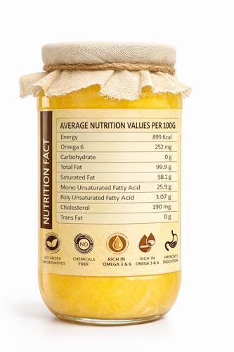 Image of Elizona Organic A2 Gir Cow Ghee 1 Litre Made Using Vedic Bilona Method | Grass-Fed & Healthy | A2 Cow Ghee Desi | Glass Bottle Packaging I Lab Tested
