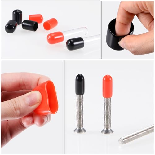 Image of uxcell 80pcs Round Rubber End Caps 1 /8 inch 1 /4 inch 3 /8 inch 1 /2 inch Grey Vinyl Cover Screw Thread Protectors Assortment Kit(3mm 6mm 9mm 12mm)