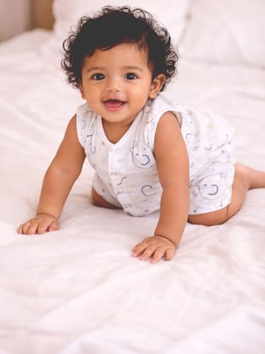 Image of Organic Crinckled Cotton Muslin Front Open Jabla | Printed Jhabla | for Newborn & Infants | All Season wear Jabala Baby Products | Sleeveless Vest | Assorted Pack of 3| Size -6-12 Months