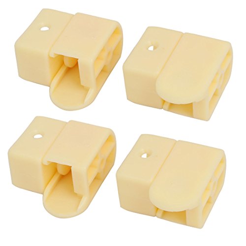 Aexit 2.2cm x Civil equipment hardware accessories 3.5cm ABS Left Right Side Crib Guardrail Roll 2 Sets w 6mm x 20mm Screw Model:86as576qo240