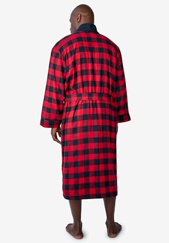 KingSize Men's Big & Tall Jersey-Lined Flannel Robe2