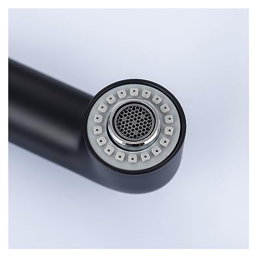 Grifo negro de cobre completo con interruptor robusto para lavabo elegante 5