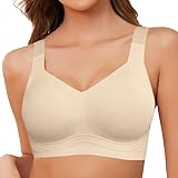 TAGNEFLOR Sujetador Sin Aros Mujer, Brasier Cómodo sin Varillas con Relleno Ajustable, Encaje Suave Transpirable para Uso...