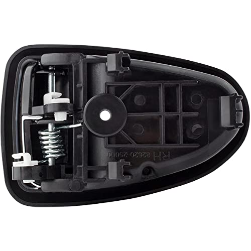 Wedoauto 2Pcs Smooth Black Interior Door Handles Inside Front Or Rear Left Right Driver Passenger Side W/Door Lock Button Fit For Hyundai Accent 2000-2006 Replace# 83444, 83445, 8261025000, 8262025000 #TOP6