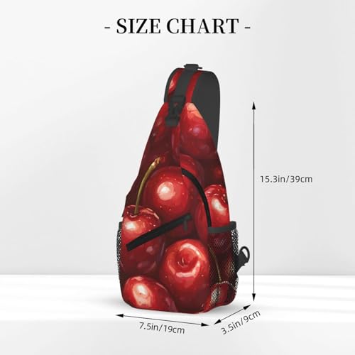 Mochila cruzada estilo Cherry Fruit Patterns para viaje miniatura 3