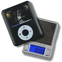 موازين وزن الجيب الإلكترونية الرقمية المصغرة مقياس MP3 تصميم أنيق مع شاشة LCD 0.01-100g