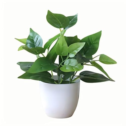 フェイクグリーン ミニ 3個【光触媒・消臭・抗菌効果】人工観葉植物 観葉樹 造花 まあるい 空気清浄 おしゃれな 卓上飾り 屋内 オフィス ギフトにも最適 高さ20~25cm (緑のサツマイモ、ポトス、万年青)